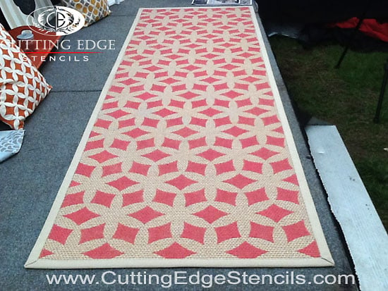 DIY stenciled rug