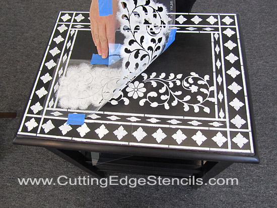 Stenciled-Furniture-Inlay-Top