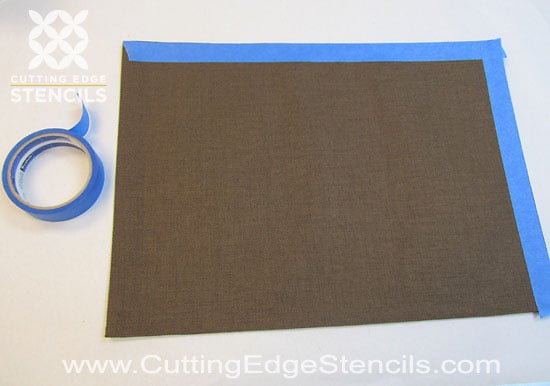 DIY stenciled placemats for home decor