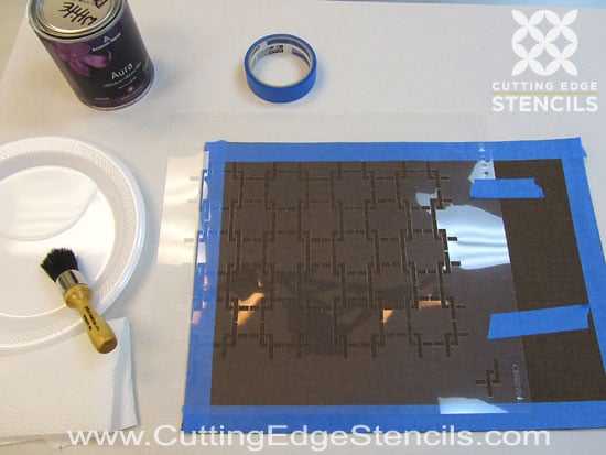 Craft stencil placemat DIY project