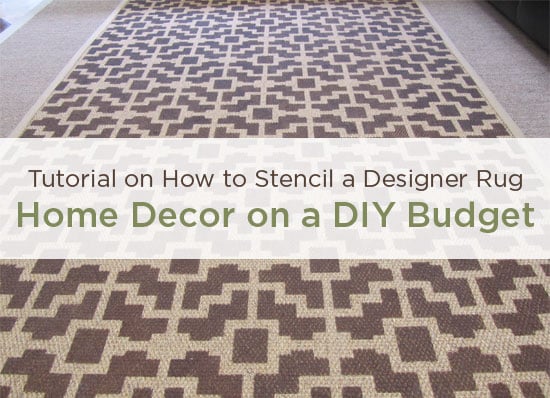 home decor DIY stenciled rug