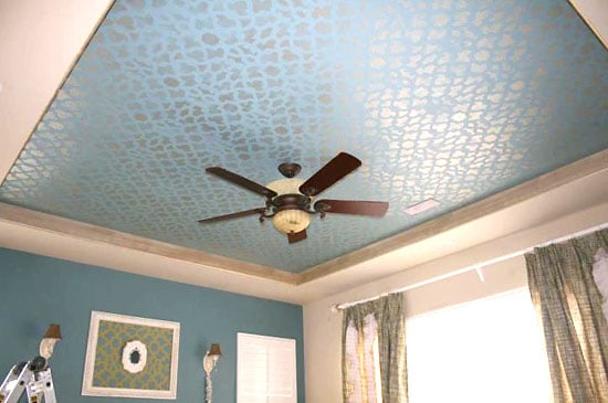 Ceiling Painting with stencils