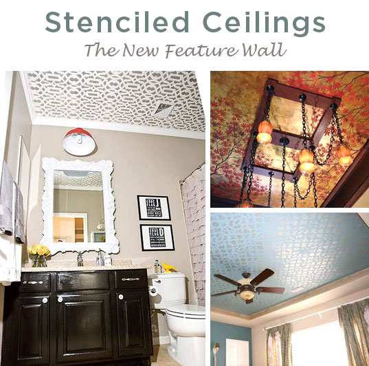 Stencils for feature wall ceiling painting