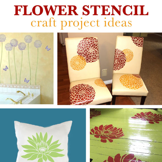 Flower Stencil Craft Project Ideas