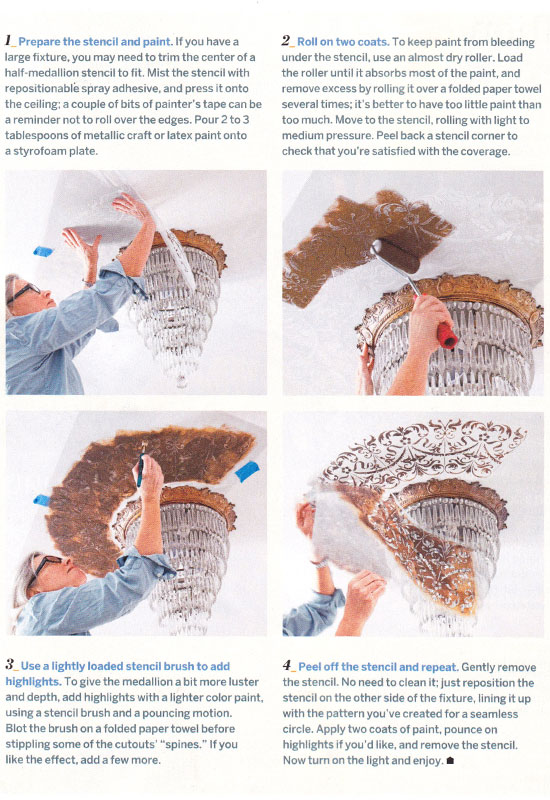 How to Stencil a Ceiling Stencil