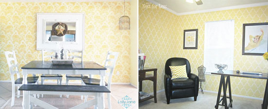 Benjamin Moore 2013 Color of the Year: Lemon Sorbet and Cutting Edge Stencils