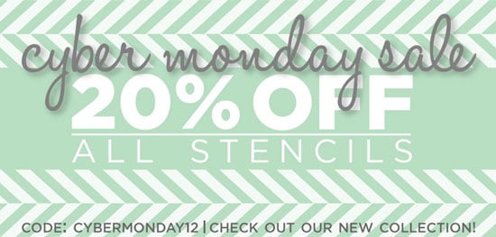 Cyber Monday 20% off Sale at Cutting Edge Stencils