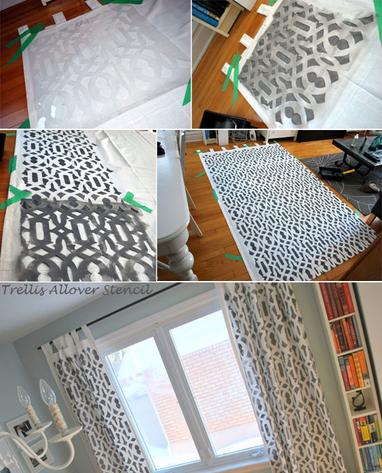 Awesome Trellis Allover Stenciled Curtains