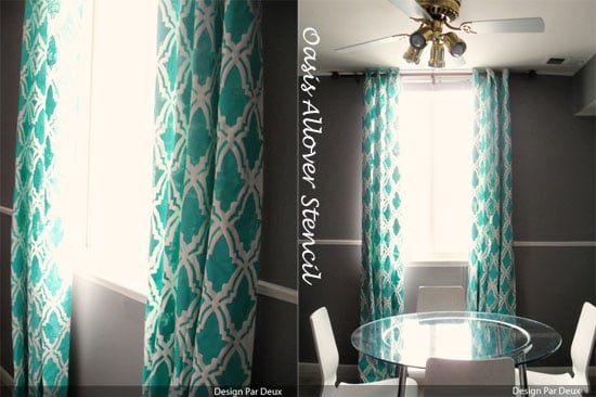 Oasis Allover Stenciled Curtains