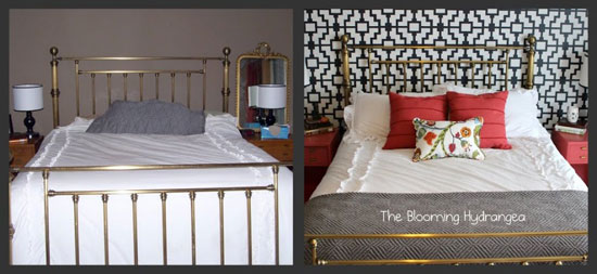 Before/After Shipibo Stenciled bedroom!