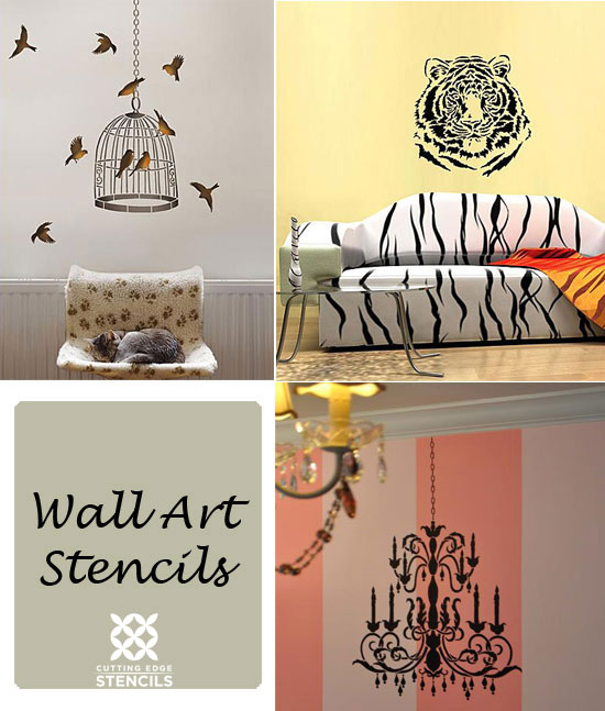 Non-repeating Wall Stencils from Cutting Edge Stencils