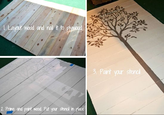 How to create a stenciled family tree