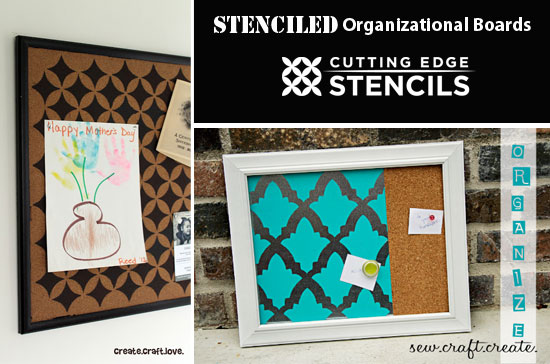 Organize your stuff with stenciled boards like these with Cutting Edge Stencils!