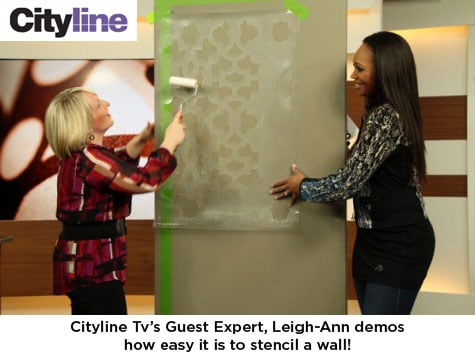 Leigh-Ann stencils her Zamira stencil on Cityline TV!