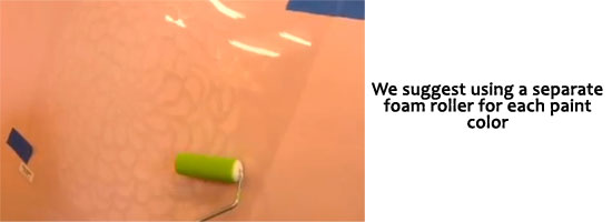 We suggest using a separate foam roller for each paint color you decide to stencil with!