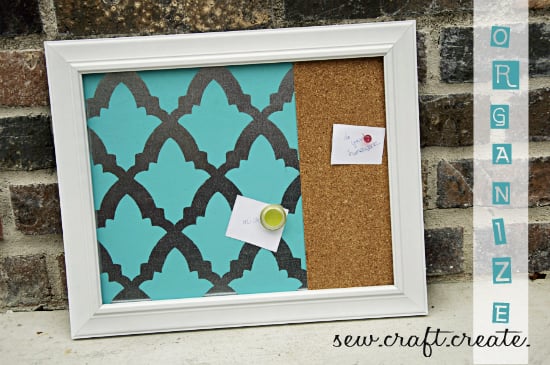 Cutting Edge Stencils' Turkish Tulip was used to create this magnetic board!