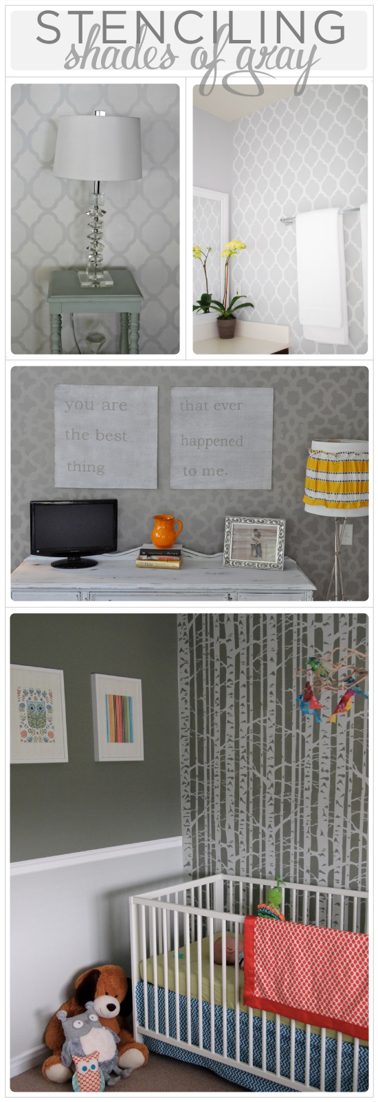 Don't be afraid of using gray when painting with Cutting Edge Stencils!