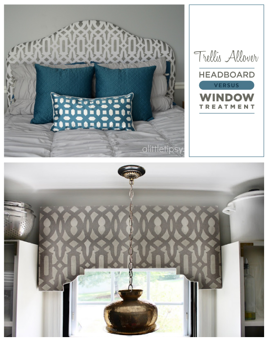 Which do you prefer: stenciled Headboards or stenciled Window Treatments?!