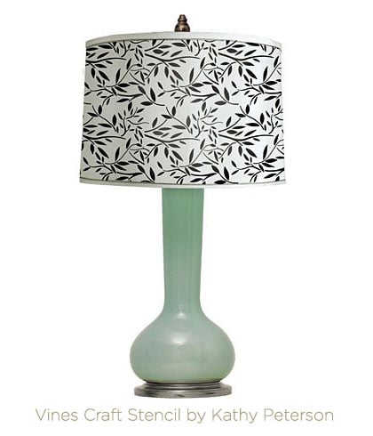 Vines Craft Stenciled Lamp Shade with Cutting Edge Stencils