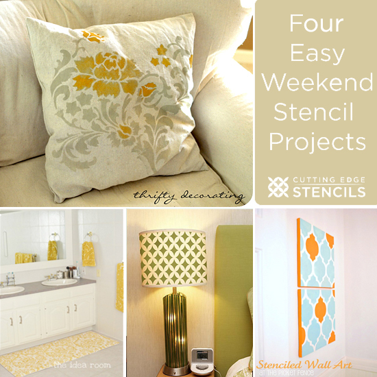 four simple stencil projects that you can do this weekend to spruce up your home!