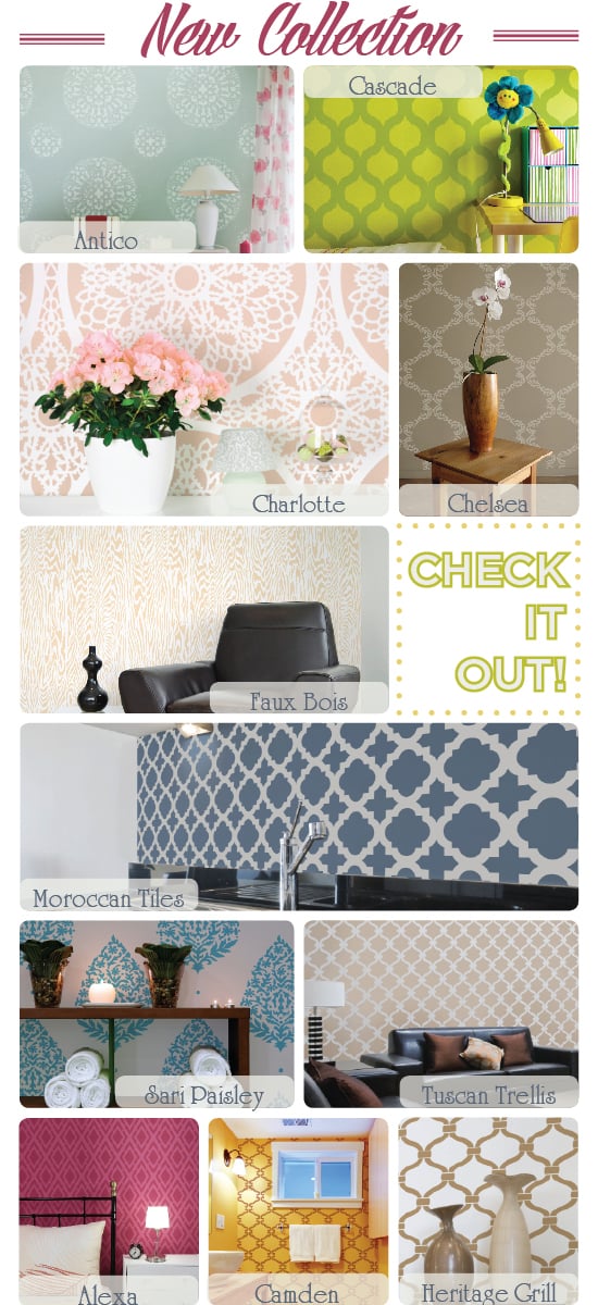 Cutting Edge Stencils presents our NEWEST stencil collection!