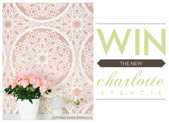 Win the new Charlotte Stencil from Cutting Edge Stencils in a stencil giveaway!