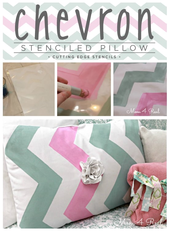 Love this! DIY throw pillow using the Chevron Stencil from Cutting Edge Stencils. http://www.cuttingedgestencils.com/chevron-stencil-pattern.html