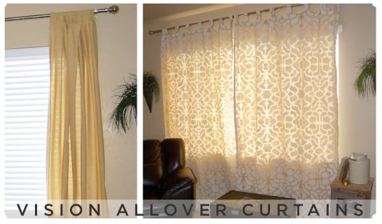 Fabulous Idea! Vision Allover Stenciled curtains give a designer look for a fraction of the price!