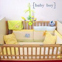 Stencil a wall quote like Baby Boy to personalize your nursery! http://www.cuttingedgestencils.com/baby-boy-quote-wall-stencil.html