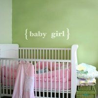 Stencil a wall quote like Baby Girl to personalize your nursery! http://www.cuttingedgestencils.com/baby-girl-quote-wall-stencil.html