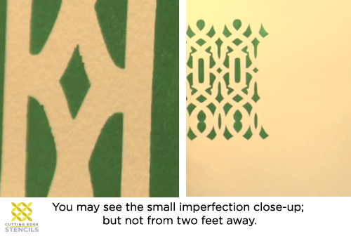Tips and techniques to reduce paint bleed when stenciling with Cutting Edge Stencils. www.cuttingedgestencils.com