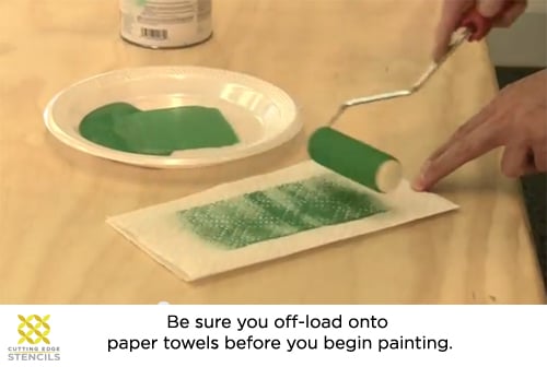 Tips and techniques to reduce paint bleed when stenciling with Cutting Edge Stencils. www.cuttingedgestencils.com