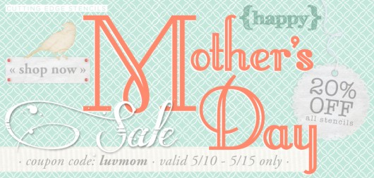 Surprise Mom with that stencil she's been lusting over or one of our new wall quote stencils during our Mother's Day Stencil Sale! http://www.cuttingedgestencils.com/wall-quotes-stencils-quotes-for-walls.html