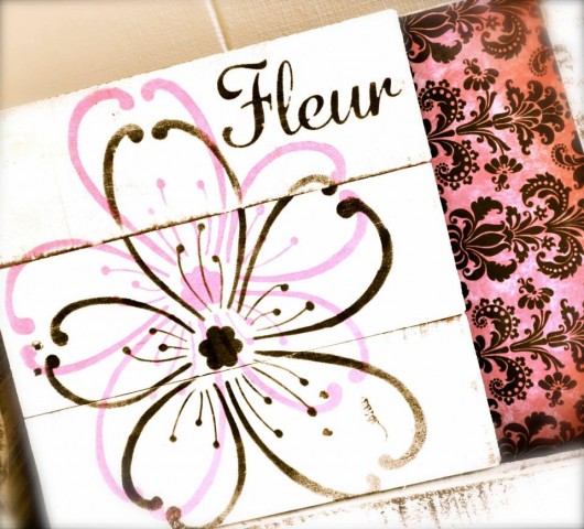 Stenciling wood to create art is super trendy. Use the Flower Power Stencil from Cutting Edge Stencils to get this look. http://www.cuttingedgestencils.com/flower-power-stencils.html