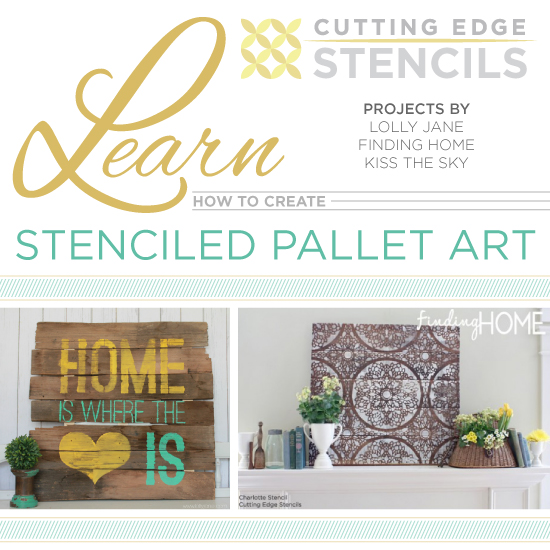 How to Paint Crisp Lines When Stenciling Pallets - Weekend Craft