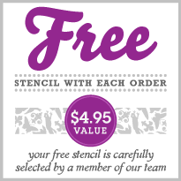 Get a FREE Cutting Edge Stencil (value $4.95) with every purchase! http://www.cuttingedgestencils.com/wall-stencils-stencil-designs.html