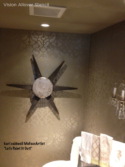Add stenciled bling with the Vision Allover Stencil from Cutting Edge Stencils to your space! http://www.cuttingedgestencils.com/vision-craft-stencil.html