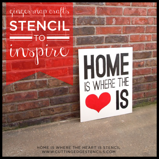 Stencil the Home is Where the Heart Is Wall stencil on canvas to create diy wall art ! http://www.cuttingedgestencils.com/home-is-wall-quote-stencil.html