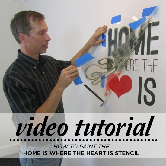 Learn how to stencil the Home Is Where The Heart Is wall quote stencil using this video tutorial and step by step guide! http://youtu.be/5jIBw5_79Ls