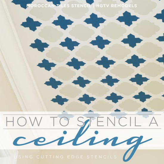 Stencil a fun pattern like the Moroccan Tiles using Cutting Edge Stencils and this easy how-to steps! http://www.cuttingedgestencils.com/moroccan-tiles-wall-pattern.html