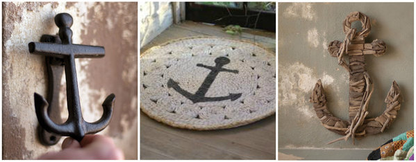 Use nautical stencils to get a similar look to these anchor home decor items! http://www.cuttingedgestencils.com/beach-decor-stencils-designs-nautical.html