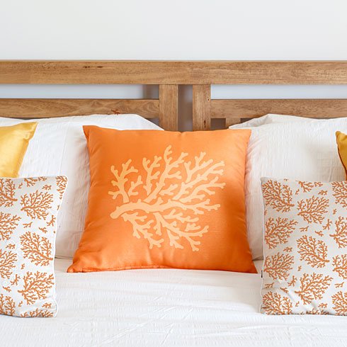 Use the Coral Stencil or the Coral Craft Stencil to create an adorable diy pillow! http://www.cuttingedgestencils.com/coral-stencil-beach-style-decor.html