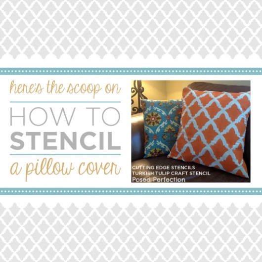 Here's the scoop on how to stencil a pillow cover using the Nagoya Stencil from Cutting Edge Stencils! http://www.cuttingedgestencils.com/nagoya-furniture-stencil.html