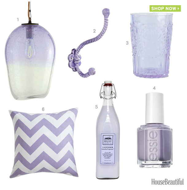 House Beautiful has lilac colored home decor that inspires stenciled lilac spaces! http://www.cuttingedgestencils.com/wall-stencils-stencil-designs.html