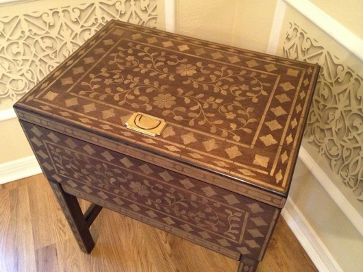 A painted chest using the Indian Inlay Stencil Kit. http://www.cuttingedgestencils.com/indian-inlay-stencil-furniture.html