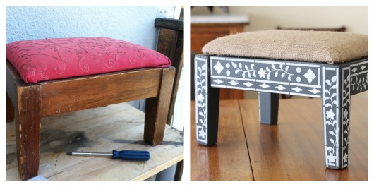 A painted step stool using the Indian Inlay Stencil Kit. http://www.cuttingedgestencils.com/indian-inlay-stencil-furniture.html