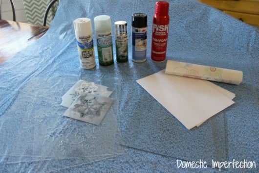 Supplies for stenciling snowflakes on glass for winter craft. http://www.cuttingedgestencils.com/snowflake-stencils.html