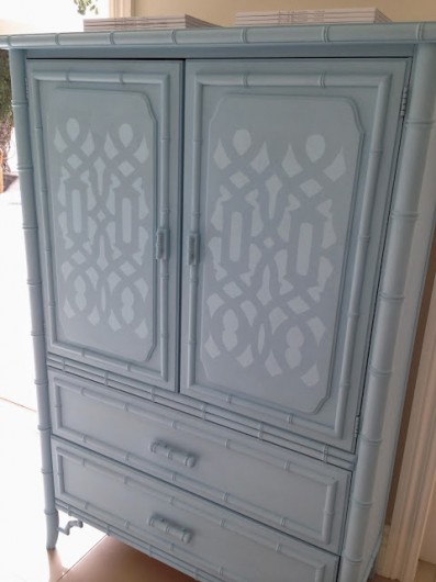 This is a Trellis Allover stenciled dresser. http://www.cuttingedgestencils.com/allover-stencil.html