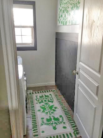 Cutting Edge Stencils shares how to create an Otomi stenciled floor mat for a laundry room. http://www.cuttingedgestencils.com/otomi-tribal-wall-pattern-stencil.html