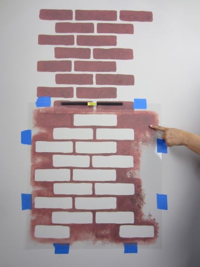 Learn how to stencil the Brick Allover pattern on an accent wall. http://www.cuttingedgestencils.com/bricks-stencil-allover-pattern-stencils.html